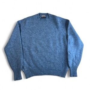 Vintage 70s/80s Pendleton light  blue Shetland wool sweater tagged size Large
